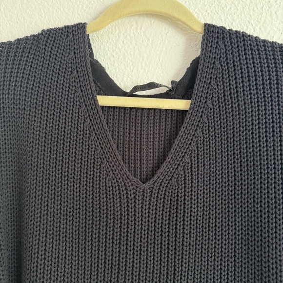 Jenni Kayne Organic Cotton Cabin Sweater Size XXL Knit Oversized V-Neck Slouchy - Picture 11 of 13